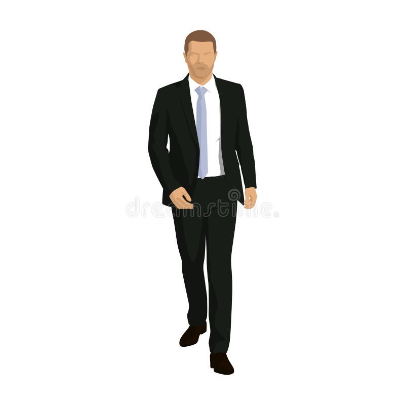 L'homme d'affaires avance Illustration de vecteur illustration libre de droits L'homme d'affaires avance Illustration de vecteur illustration libre de droits