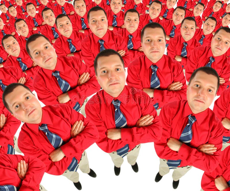 L'homme d'affaires avec ses mains a croisé le demi-cercle images stock L'homme d'affaires avec ses mains a croisé le demi-cercle images stock