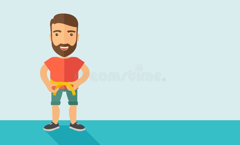 L'homme pratique l'exercice de karaté illustration stock L'homme pratique l'exercice de karaté illustration stock