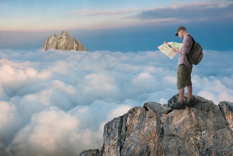 L'homme s'est perdu photo stock L'homme s'est perdu photo stock