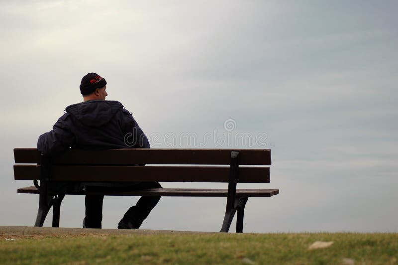 L'homme seul image stock