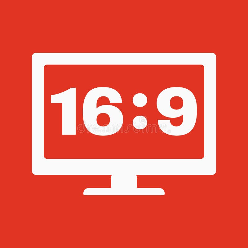 The aspect ratio 16 9 widescreen icon. Tv and video symbol. Flat. The aspect ratio 16 9 widescreen icon. Tv and video symbol. Flat