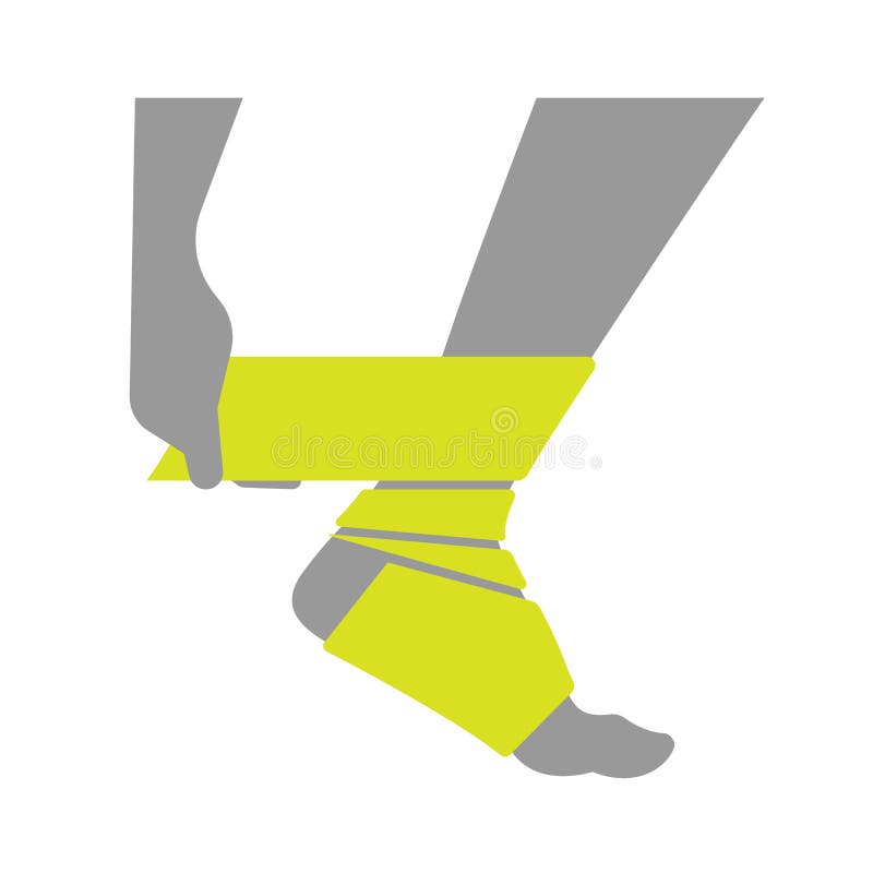Download L'icône Plate A Blessé La Jambe Ou Le Pied Avec Le Bandage Illustration de Vecteur - Illustration du douleur, guérissez: 77155965