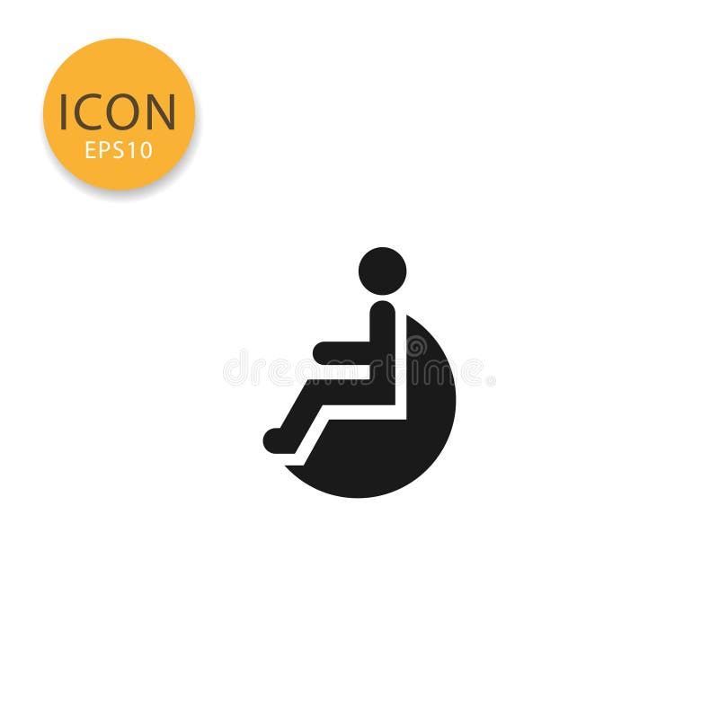 L'icona disattivata di handicap ha isolato lo stile piano illustrazione vettoriale L'icona disattivata di handicap ha isolato lo stile piano illustrazione vettoriale