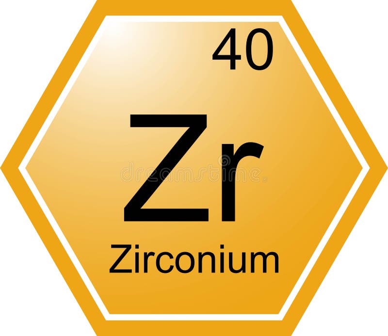 L'icona è un elemento zr zirconium. royalty illustrazione gratis