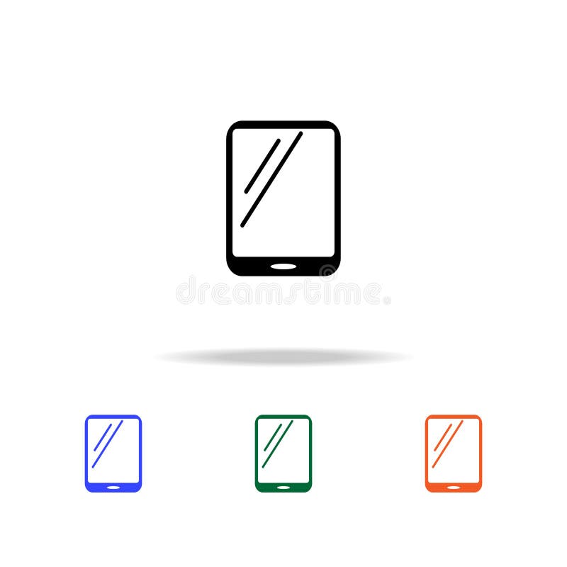 L'icône de comprimé Éléments d'icône simple de Web dans la couleur multi Icône de la meilleure qualité de conception graphique de illustration de vecteur