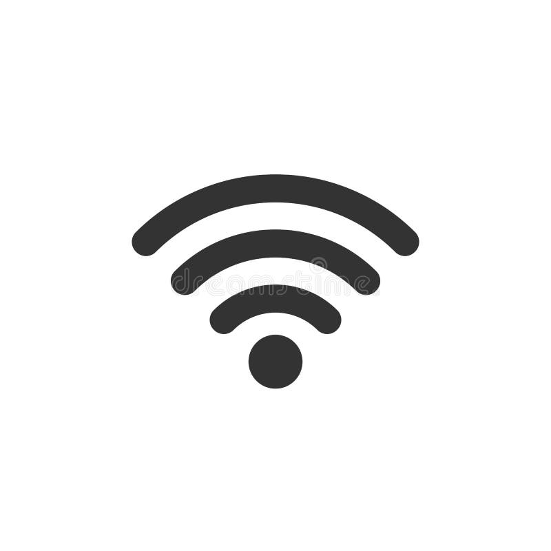 L'icône de WiFi, noircissent sur le fond blanc, illustration de vecteur illustration stock L'icône de WiFi, noircissent sur le fond blanc, illustration de vecteur illustration stock