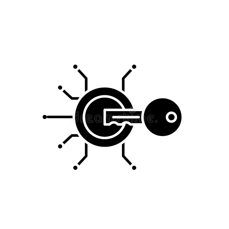L'icône noire principale cryptographique, dirigent pour se connecter le fond d'isolement Symbole cryptographique de concept clé, illustration stock L'icône noire principale cryptographique, dirigent pour se connecter le fond d'isolement Symbole cryptographique de concept clé, illustration stock