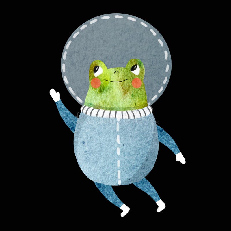 L'illustrazione dei bambini di un astronauta allegro illustrazione vettoriale L'illustrazione dei bambini di un astronauta allegro illustrazione vettoriale