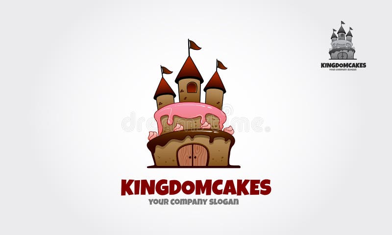 L'illustrazione del logo vettoriale delle torte del regno. illustrazione di stock