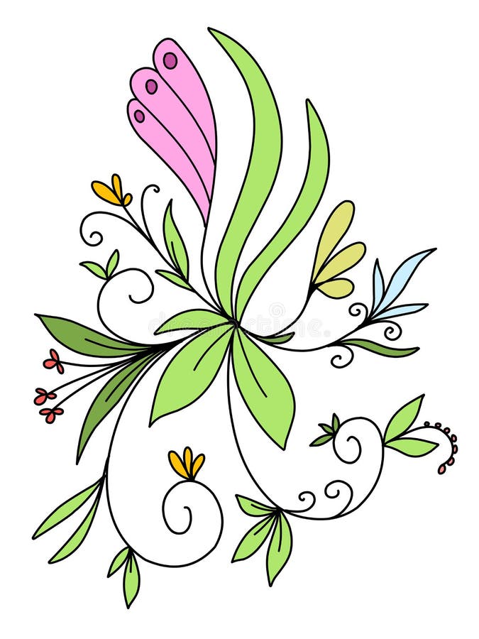L'illustrazione di riserva sottrae il modello floreale royalty illustrazione gratis L'illustrazione di riserva sottrae il modello floreale royalty illustrazione gratis