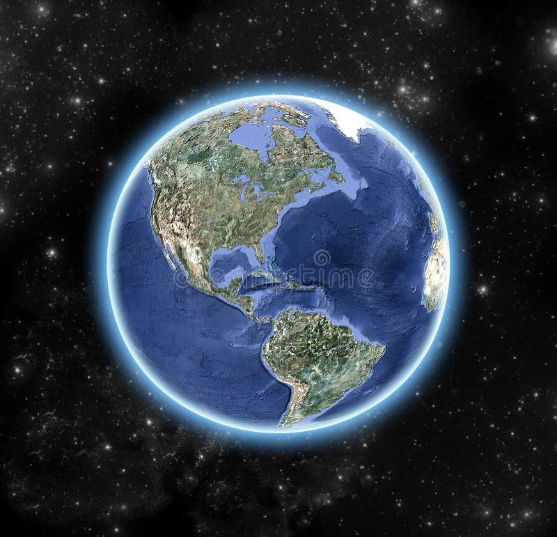 L'image du monde, vue de l'espace extra-atmosphérique illustration de vecteur L'image du monde, vue de l'espace extra-atmosphérique illustration de vecteur