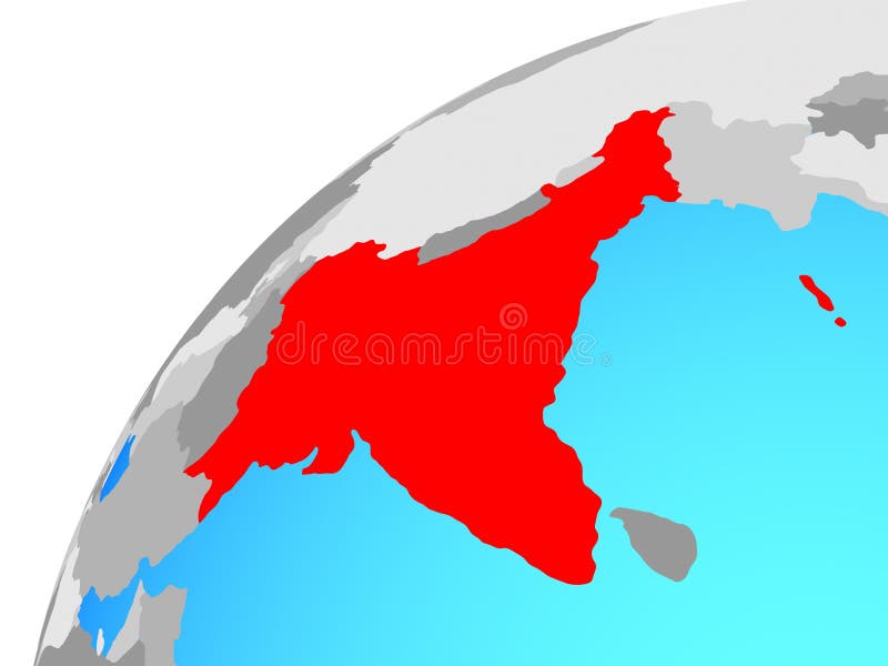 L'India britannica sul globo illustrazione vettoriale L'India britannica sul globo illustrazione vettoriale