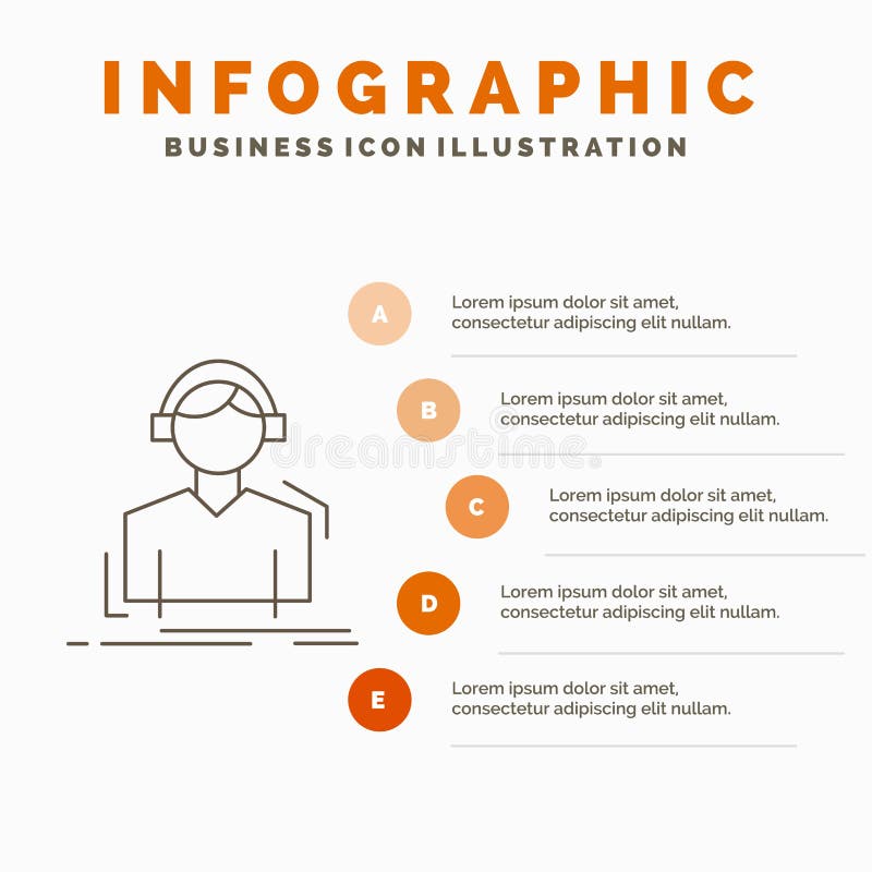 L'ingegnere, cuffie, ascolta, meloman, modello di Infographics di musica il sito Web e la presentazione Linea icona grigia con l' illustrazione di stock L'ingegnere, cuffie, ascolta, meloman, modello di Infographics di musica il sito Web e la presentazione Linea icona grigia con l' illustrazione di stock