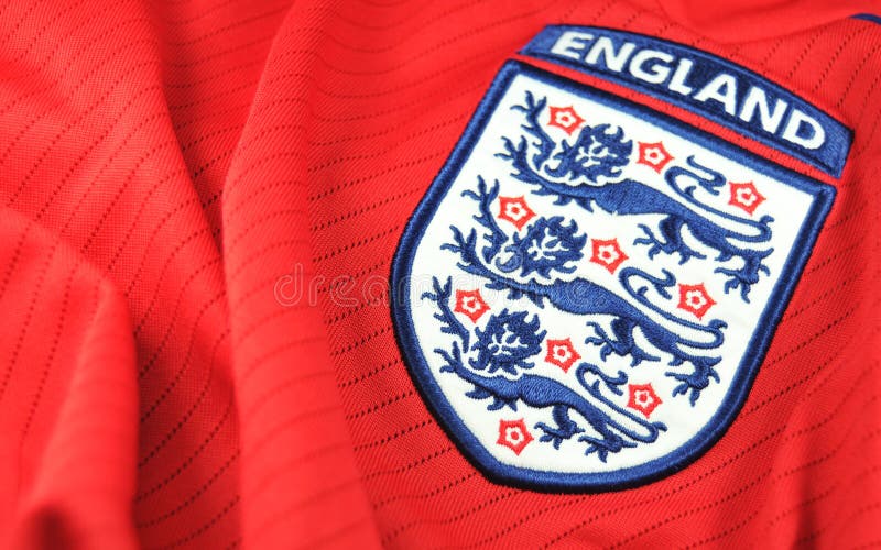 England national football team logo on T-shirt. England national football team logo on T-shirt