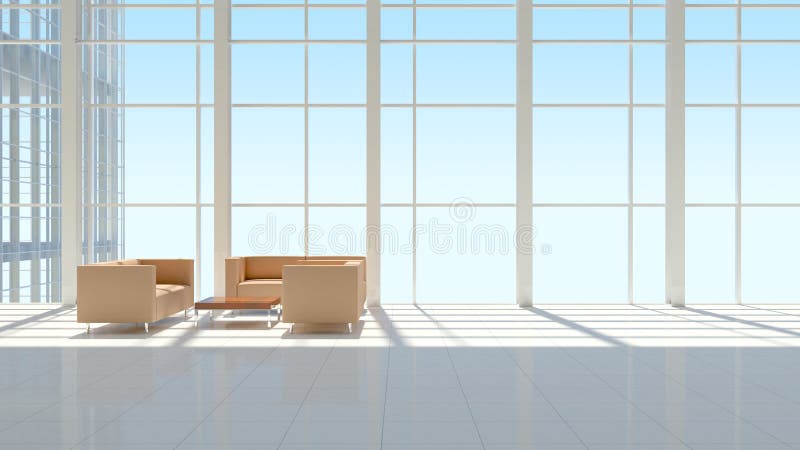 L'intérieur d'un immeuble de bureaux illustration de vecteur L'intérieur d'un immeuble de bureaux illustration de vecteur