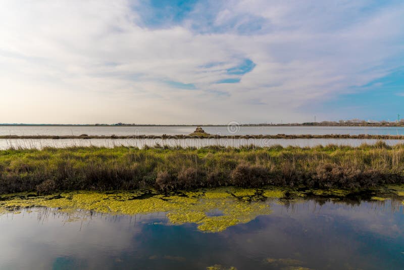L'Italie, Cervia, panorama salin de nature image libre de droits L'Italie, Cervia, panorama salin de nature image libre de droits