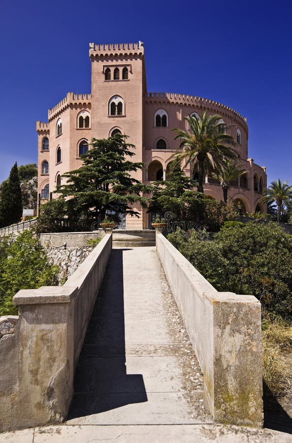 ITALY, Sicily, Palermo, view of the Utvegio castle, on Pellegrino mount. ITALY, Sicily, Palermo, view of the Utvegio castle, on Pellegrino mount