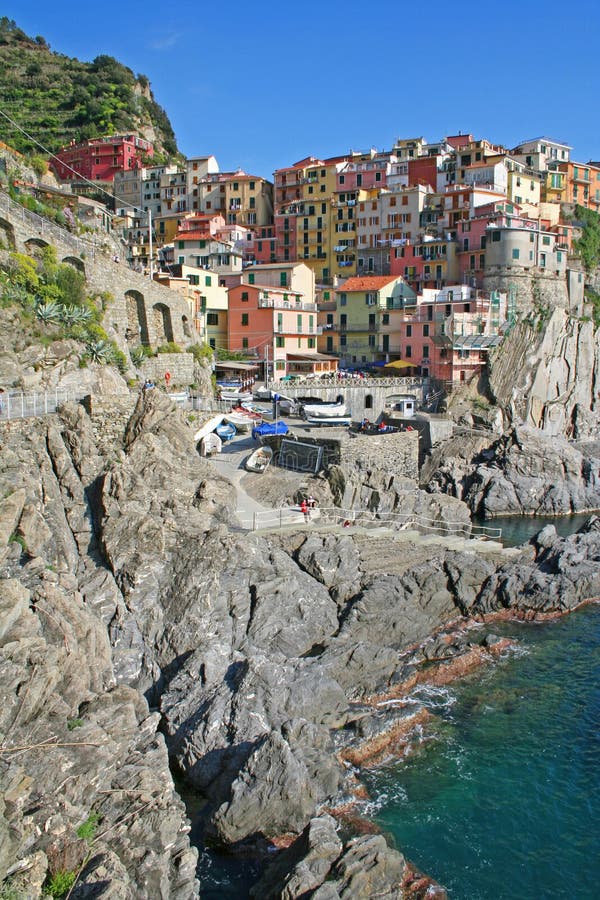 l'Italie. Région de Cinque Terre. Manarola photo stock l'Italie. Région de Cinque Terre. Manarola photo stock