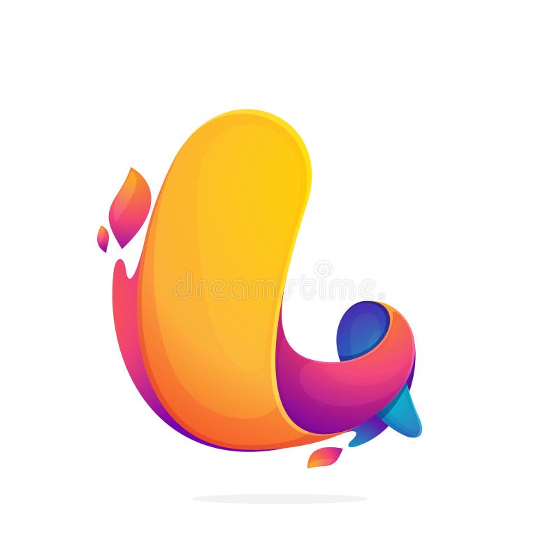 L Letter Logo Consisting of Fire Flames Stock Illustration ...