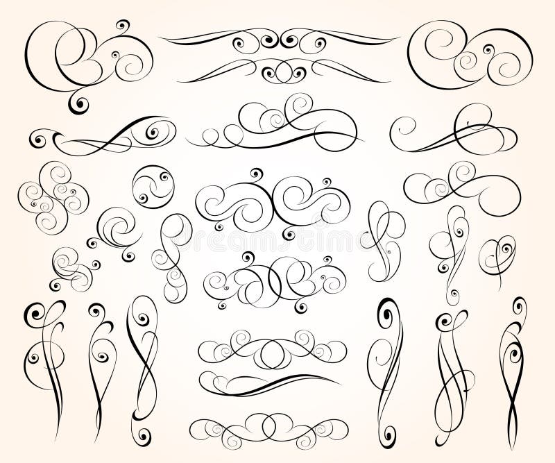 ?l?ments d?coratifs ?l?gants r?gl?s de rouleau Illustration de vecteur illustration libre de droits ?l?ments d?coratifs ?l?gants r?gl?s de rouleau Illustration de vecteur illustration libre de droits