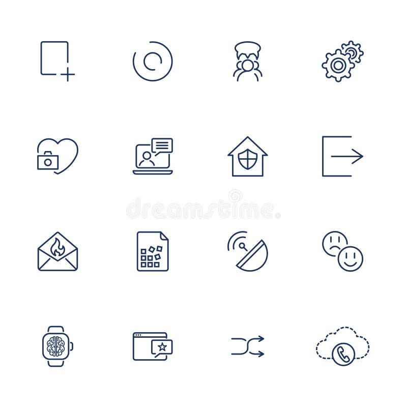 L?nea fina sistema del icono Iconos para el web, los apps, los programas y otro stock de ilustración L?nea fina sistema del icono Iconos para el web, los apps, los programas y otro stock de ilustración