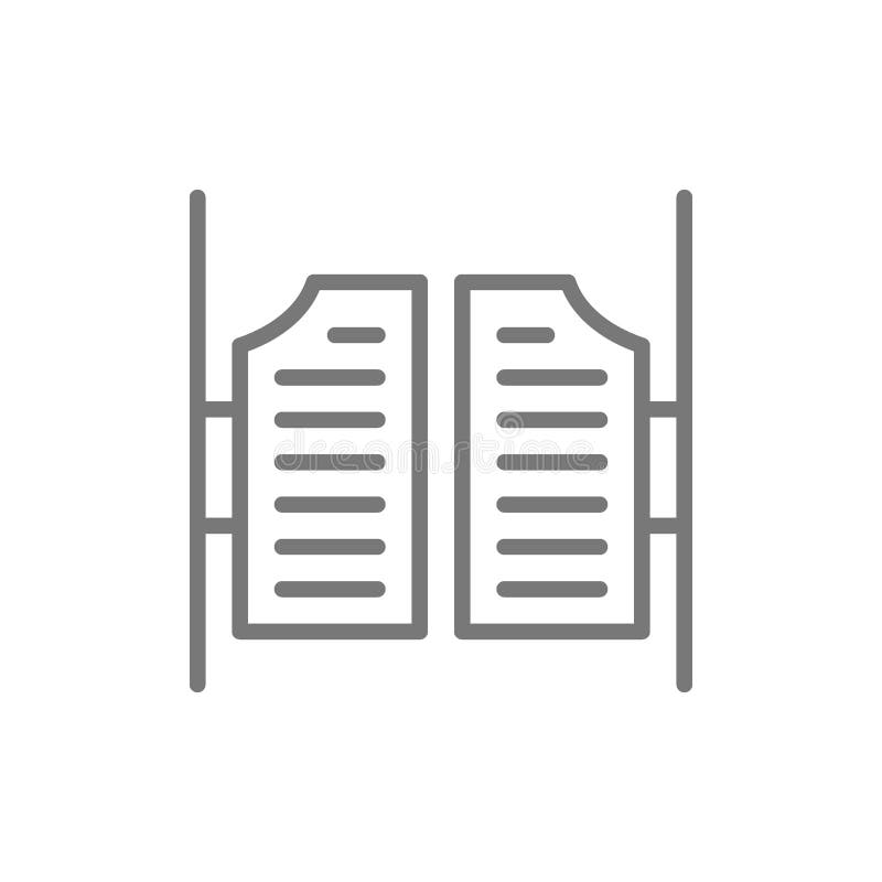 L?nea icono de la puerta del sal?n ilustración del vector L?nea icono de la puerta del sal?n ilustración del vector