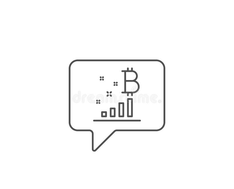 L?nea icono del gr?fico de Bitcoin Muestra del analytics de Cryptocurrency Vector stock de ilustración L?nea icono del gr?fico de Bitcoin Muestra del analytics de Cryptocurrency Vector stock de ilustración