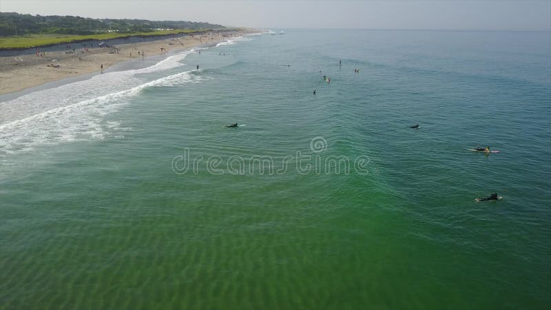 L'Océan Atlantique et plage populaire sur Cape Cod banque de vidéos