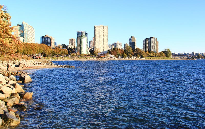 L'océan pacifique de la baie anglaise, Vancouver du centre, Colombie-Britannique photos stock L'océan pacifique de la baie anglaise, Vancouver du centre, Colombie-Britannique photos stock