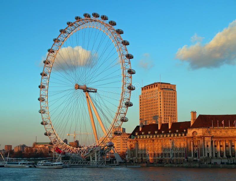 L'oeil De Londres Et La Tamise Par Nuit, Londres, R-U Photographie