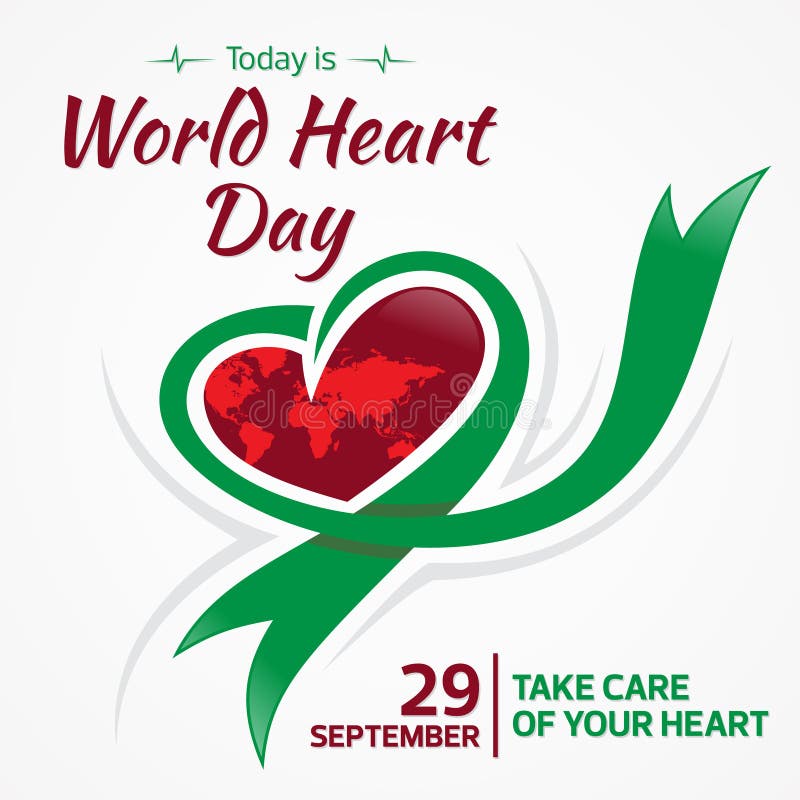 L'oggi è mondo cuore il giorno cartolina d'auguri del 29 settembre con cuore ed il nastro grafici royalty illustrazione gratis L'oggi è mondo cuore il giorno cartolina d'auguri del 29 settembre con cuore ed il nastro grafici royalty illustrazione gratis