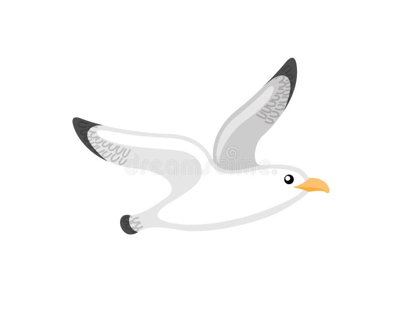 Ensemble De Mouette Loiseau Marin Pilotant La Silhouette