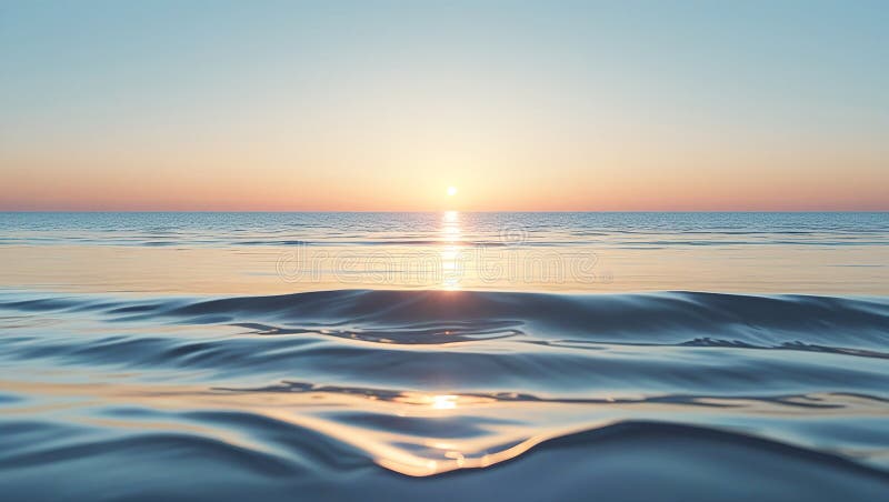 L'onda anomala generata dalla sunrise come una realtà in mare royalty illustrazione gratis