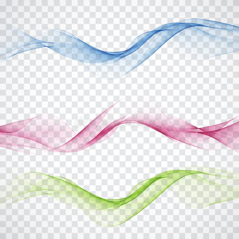 L'onda astratta stabilita di vettore, il blu, verde, dentella le linee ondeggiate per l'opuscolo di progettazione, il sito Web, a illustrazione di stock