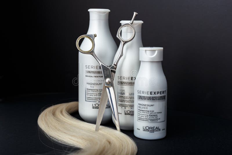 L`oreal professionnel Paris Serie Expert Silver hair professional products.Loreal shampoo cream mask for grey white hair.