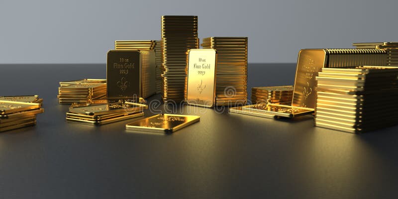 L'oro fine esclude 10 Oz illustrazione di stock