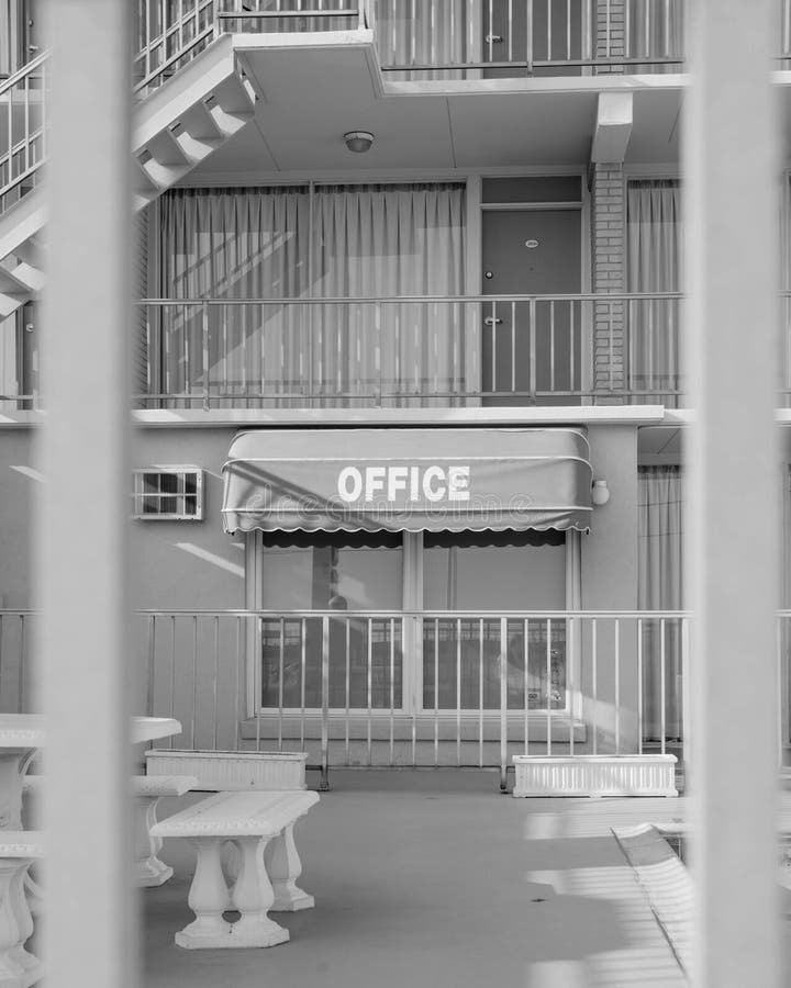 Motel office sign, in Wildwood, New Jersey. Motel office sign, in Wildwood, New Jersey