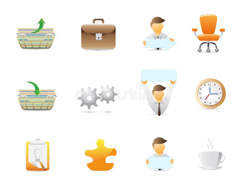 L'ufficio farcisce le icone royalty illustrazione gratis L'ufficio farcisce le icone royalty illustrazione gratis