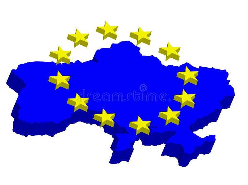 L'Ukraine à l'UE illustration stock L'Ukraine à l'UE illustration stock