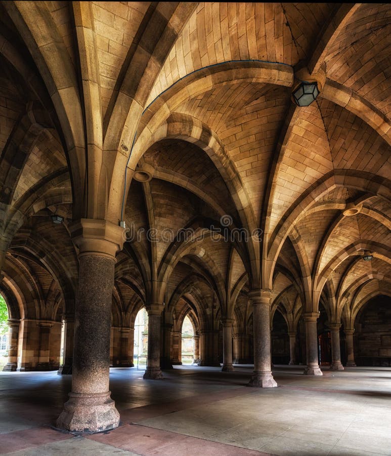 L'université de Glasgow Cloisters photos stock L'université de Glasgow Cloisters photos stock