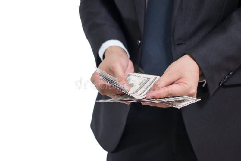 L'uomo d'affari sta contando le banconote di dollas del hundread dei soldi del mucchio, dopo lavoro, indennità, grande somma, inv immagini stock L'uomo d'affari sta contando le banconote di dollas del hundread dei soldi del mucchio, dopo lavoro, indennità, grande somma, inv immagini stock