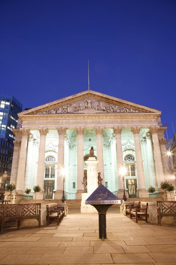 The Royal Stock Exchange, London, England, UK. The Royal Stock Exchange, London, England, UK