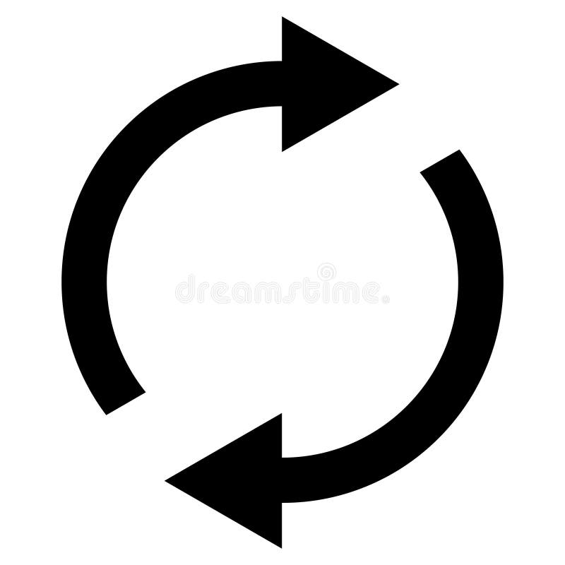 L'échange d'icône reprend, tournant des flèches en cercle, synchronisation de symbole de vecteur, échange renouvelable de produit