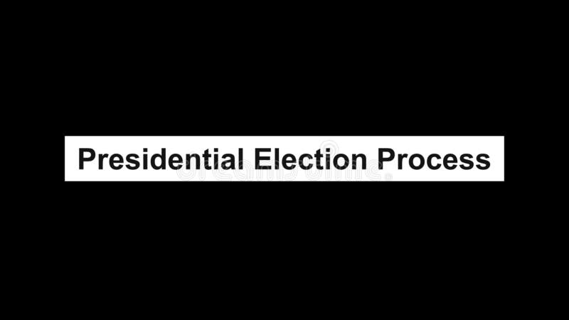 L'économiseur d'écran automatique des textes. Processus électoral présidentiel de texte. Crédit 2020 nous élections présidentielle