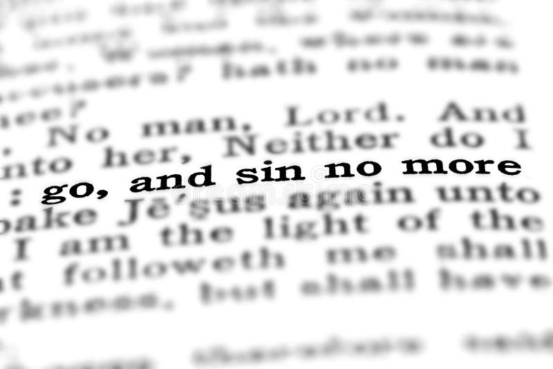 L'écriture sainte vont et Sin pas plus photographie stock libre de droits L'écriture sainte vont et Sin pas plus photographie stock libre de droits