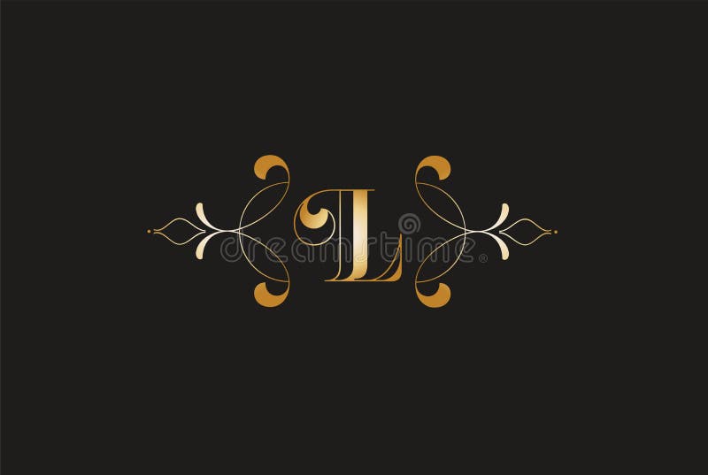 L élégant lettre d'or Logo Design Logo créatif de monogramme