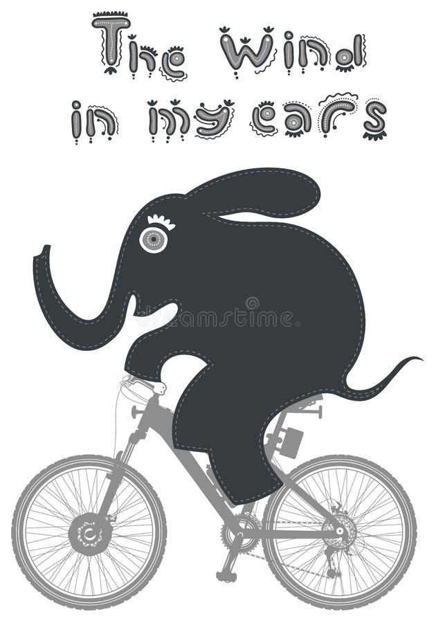elephant à bicyclette