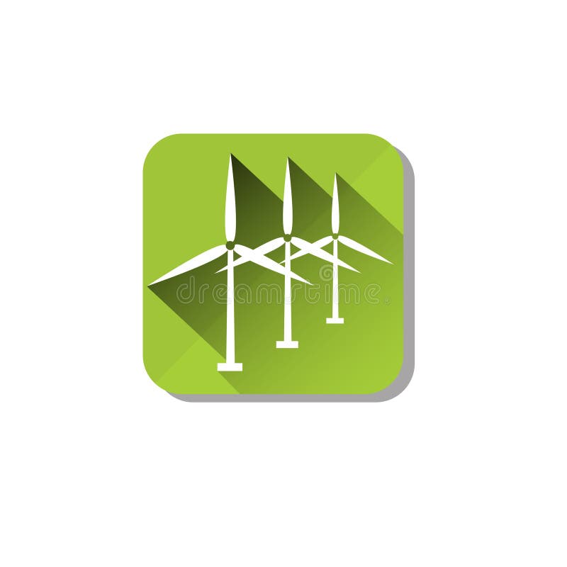 L'énergie de tour de turbine de vent réutilisent l'icône de technologie illustration libre de droits L'énergie de tour de turbine de vent réutilisent l'icône de technologie illustration libre de droits