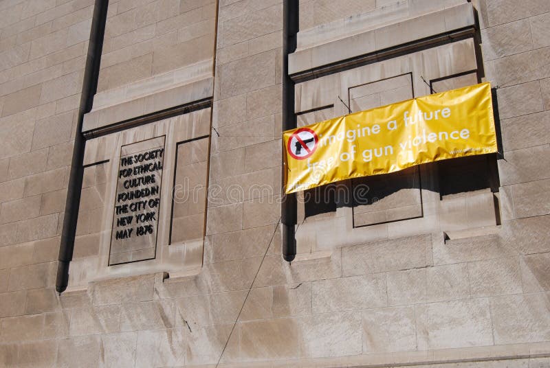 L'éthique, imagine un avenir exempt de la violence armée, NYC, NY, Etats-Unis photo stock L'éthique, imagine un avenir exempt de la violence armée, NYC, NY, Etats-Unis photo stock